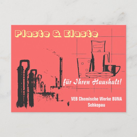 Carte Postale Chemiedesign DDR (Devant)
