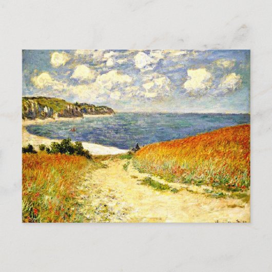 Carte Postale Chemin à travers le Corn à Pourville, fine art (Devant)
