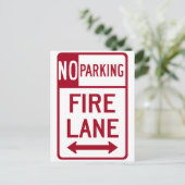 Carte Postale Chemin d'accès sans panneau de stationnement (Debout devant)