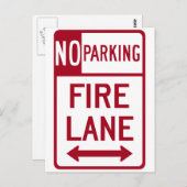 Carte Postale Chemin d'accès sans panneau de stationnement (Devant / Derrière)