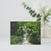Carte Postale Chemin dans la nature arbres verts Citation de pho (Debout devant)