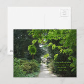 Carte Postale Chemin dans la nature arbres verts Citation de pho (Devant / Derrière)