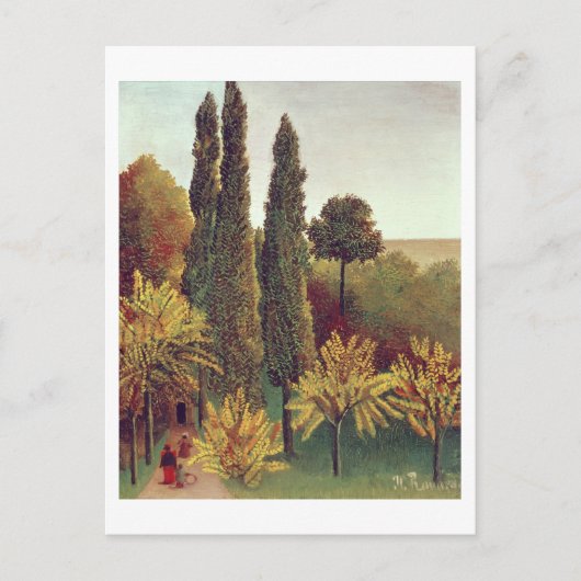 Carte Postale Chemin dans le parc des Buttes Chaumont, Paris, 19 (Devant)