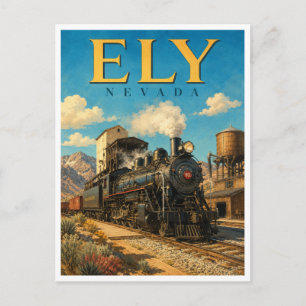 Carte Postale Chemin de fer à vapeur d'Ely Nevada GeoSaga