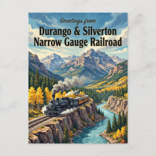 Carte Postale Chemin de fer à voie étroite Durango & Silverton C