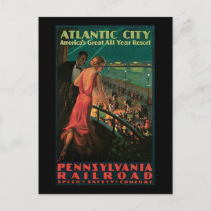 Carte Postale Chemin de fer Atlantic City Pennsylvania