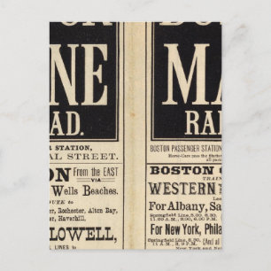 Carte Postale Chemin de fer Boston et Maine