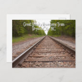 Carte Postale Chemin de fer de Bryson City Caroline du Nord (Devant / Derrière)