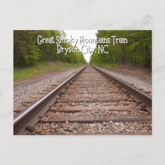Carte Postale Chemin de fer de Bryson City Caroline du Nord (Devant)