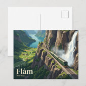 Carte Postale Chemin de fer de Flåm Norvège (Devant / Derrière)