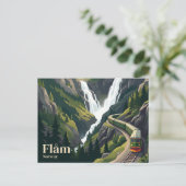 Carte Postale Chemin de fer de Flåm Norvège (Debout devant)