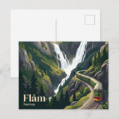 Carte Postale Chemin de fer de Flåm Norvège (Devant / Derrière)