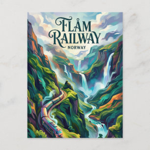 Carte Postale Chemin de fer de Flåm Norvège