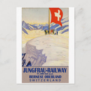 Carte Postale Chemin de fer de la Jungfrau, Oberland bernois, Su