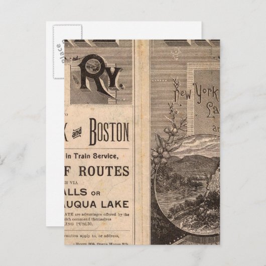 Carte Postale Chemin de fer d'Erie (Devant / Derrière)