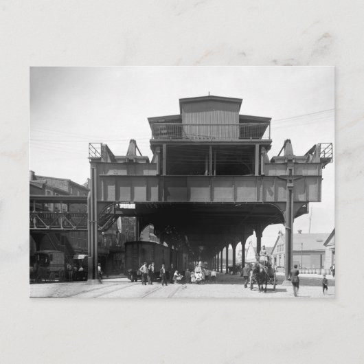 Carte Postale Chemin de fer élevé, Philadelphie, PA, 1910 (Devant)