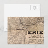 Carte Postale Chemin de fer Erie et connexions (Devant / Derrière)
