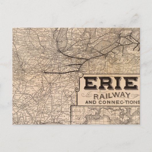 Carte Postale Chemin de fer Erie et connexions (Devant)