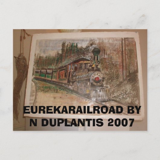 Carte Postale Chemin de fer Eureka par Norman Duplantis (Devant)