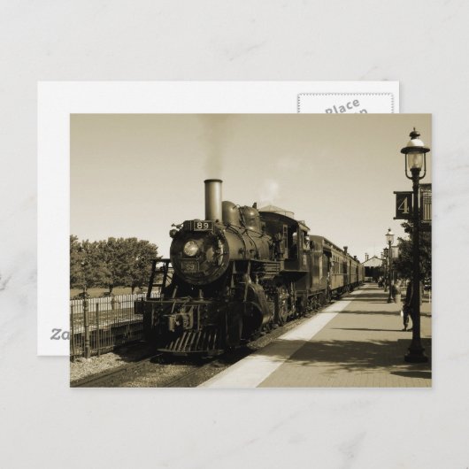 Carte Postale Chemin de fer historique (Devant / Derrière)