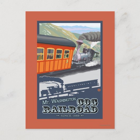 Carte Postale Chemin de fer Mount Washington, New HampshireCog (Devant)