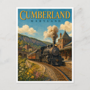 Carte Postale Chemin de fer panoramique de Cumberland Maryland G