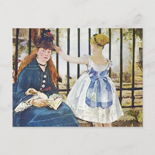 Carte Postale Chemin de fer par Edouard Manet (Devant)