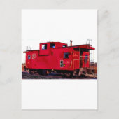 Carte Postale Chemin de fer rouge Caboose (Devant)