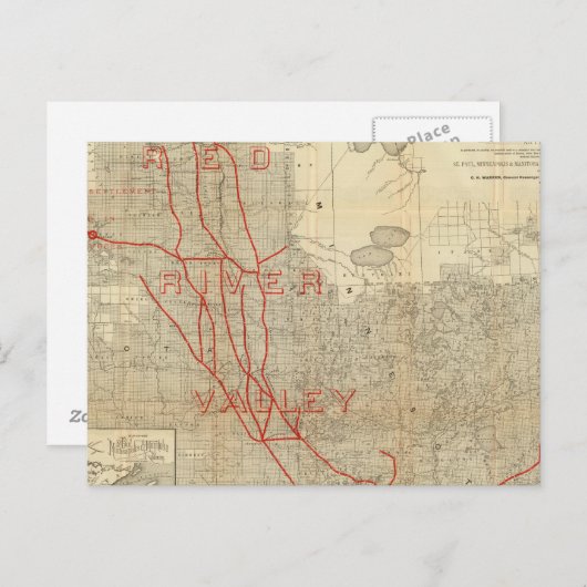 Carte Postale Chemin de fer Saint-Paul, Minneapolis et Manitoba (Devant / Derrière)