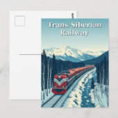 Carte Postale Chemin de fer transsibérien Voyage vintage (Devant / Derrière)