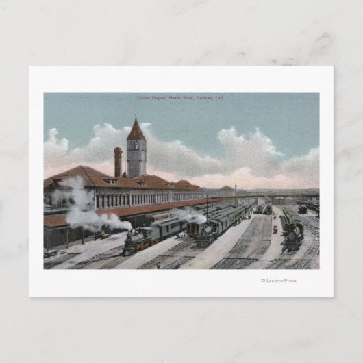 Carte Postale Chemin de fer Union Depot côté nord (Devant)