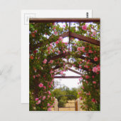 Carte Postale Chemin de fleurs couvert (Devant / Derrière)