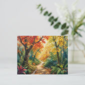 Carte Postale Chemin de la forêt d'automne (Debout devant)