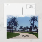 Carte Postale chemin de la plage de florida (Devant / Derrière)