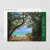 Carte Postale chemin de plage de oahu (Devant / Derrière)