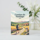 Carte Postale Chemin de Saint-Jacques Espagne (Debout devant)