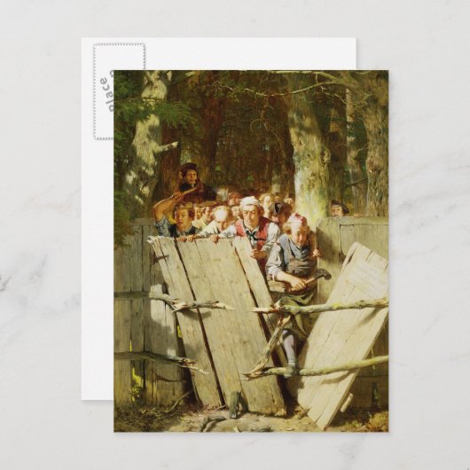 Carte Postale Chemin droit (Devant / Derrière)