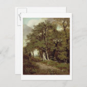 Carte Postale Chemin En Bois (Devant / Derrière)