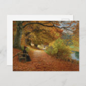 Carte Postale Chemin en bois en automne Hans Andersen Brendekild (Devant / Derrière)