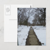 Carte Postale Chemin enneigé (Devant / Derrière)