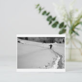 CARTE POSTALE CHEMIN HIVER (Debout devant)