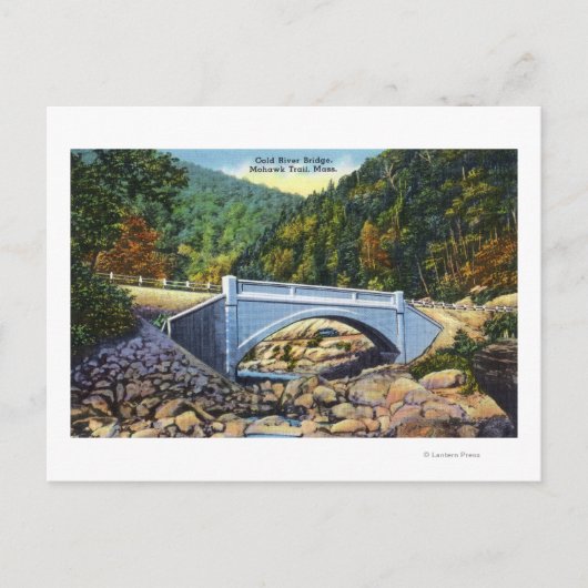 Carte Postale Chemin Mohawk Vue du pont de Cold River (Devant)