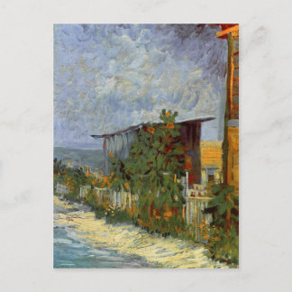 Carte Postale Chemin Montmartre avec Sunflower Van Gogh Art
