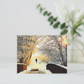 Carte Postale Chemin neigeux (Debout devant)