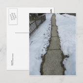 Carte Postale Chemin neigeux (Devant / Derrière)