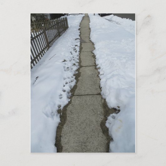 Carte Postale Chemin neigeux (Devant)
