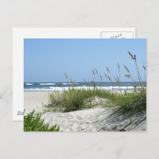 Carte Postale Chemin vers l'île Sea-Ocracoke (Devant / Derrière)