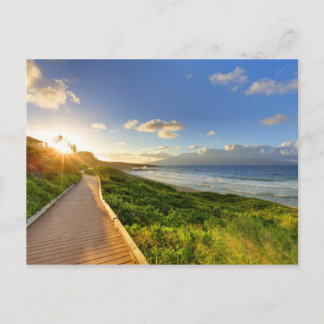 Carte Postale Chemin vers Sunset. La plage d'Oneloa. Maui.