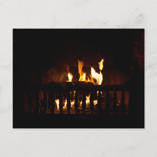 Carte Postale Cheminée à la maison (Devant)