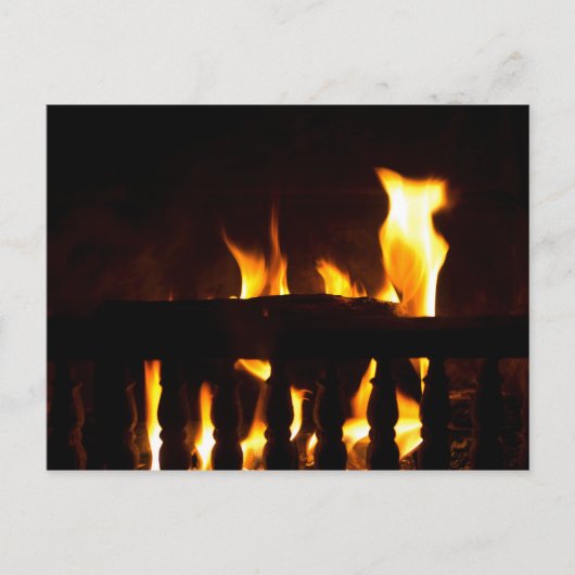 Carte Postale Cheminée à la maison (Devant)